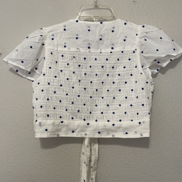 AMERICAN EAGLE SMOCKED TIE FRONT TOP - Picture 4 of 6